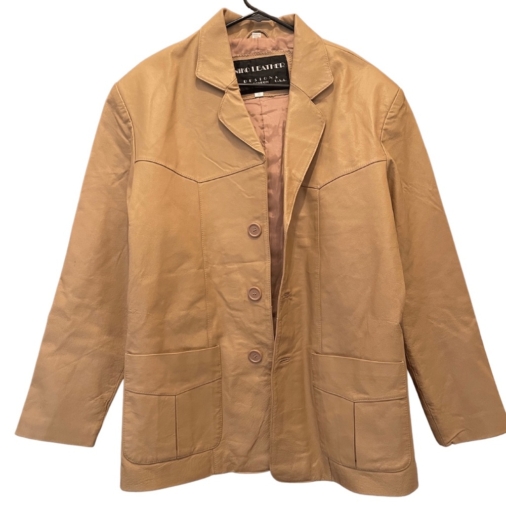 EUC Tan Leather Jacket